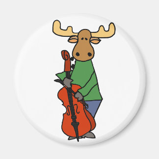 Imán Personalizado De Cello De Moose Cute