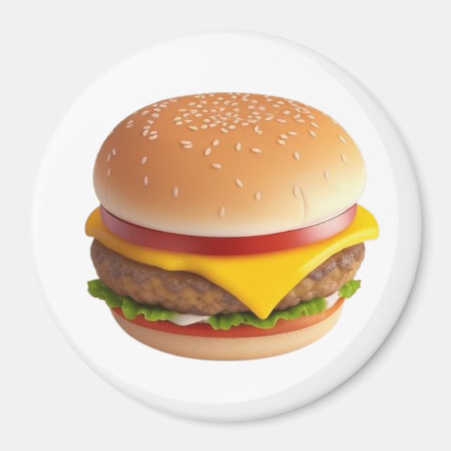 Imán Personalizado de Cheeseburger (Frente)