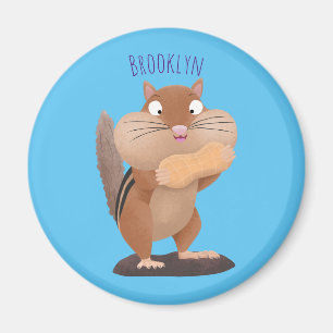 Imán Personalizado de chipmunk de grandes mejillas grac