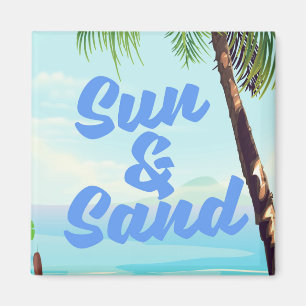 Imán Personalizado de citas inspiradoras de Sun y Sand 