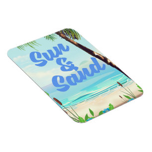 Imán Personalizado de citas inspiradoras de Sun y Sand