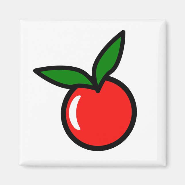 Imán Personalizado de cocina divertida de Apple Cherry  (Frente)