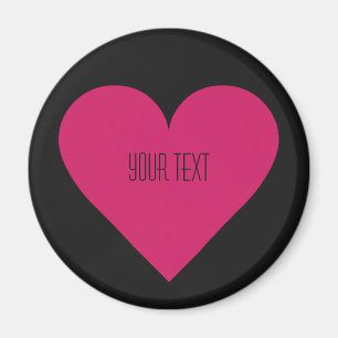 Imán personalizado de corazón rojo