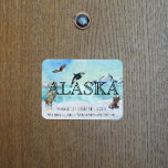 Imán Personalizado de crucero de Alaska: Nieve de oso<br><div class="desc">Este diseño puede ser personalizado en el área proporcionada cambiando la foto y/o el texto. O puede personalizarse haciendo clic en Personalizar esta plantilla y, a continuación, eligiendo la opción de hacer clic en el personalizar y eliminando o cambiando el color del fondo, agregando texto, cambiando el color o estilo...</div>