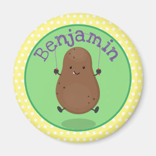Imán Personalizado de cuerda de saltar de patata feliz
