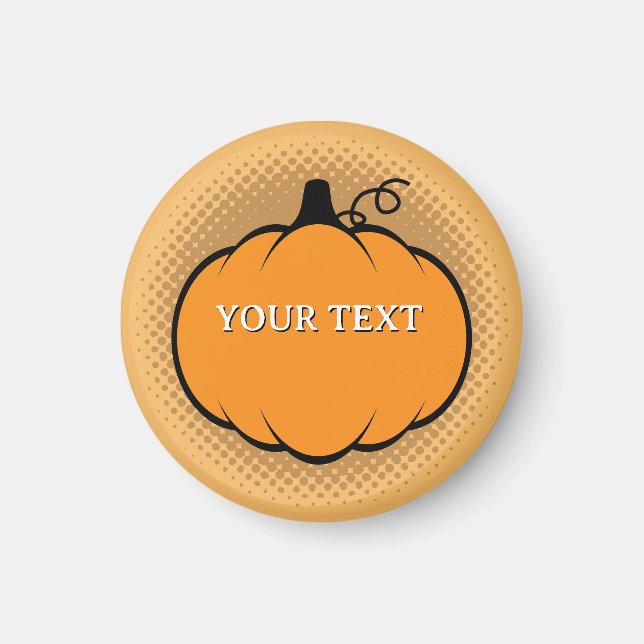 Imán Personalizado de dibujo de calabaza de temporada d (Frente)