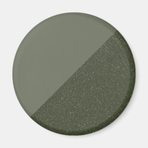 Imán personalizado de dos tonos verde musgo