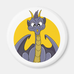 Imán Personalizado de dragón morado