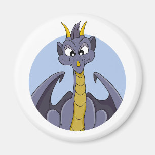 Imán Personalizado de dragón morado