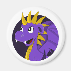 Imán Personalizado de dragón morado