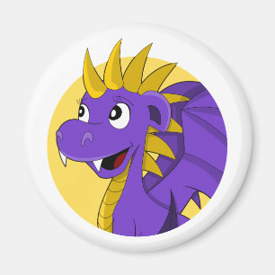 Imán Personalizado de dragón morado