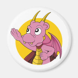 Imán Personalizado de dragón rosa