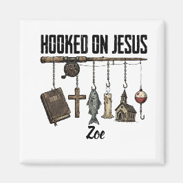 Imán personalizado de Enganchado a Jesús