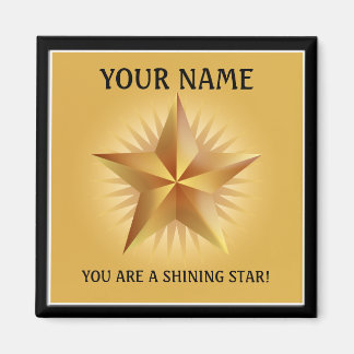 Imán Personalizado de estrella dorada