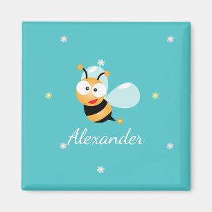 Imán Personalizado de Flores de Abeja de Dulce Verde Az