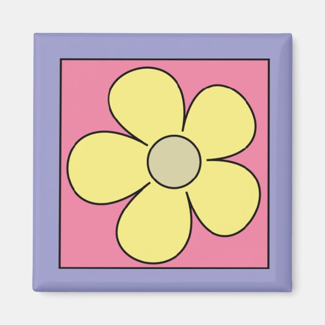 Imán Personalizado de flores Fridge Magnet (Frente)