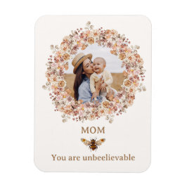 Imán Personalizado de flores silvestres Boho Bee Waterc