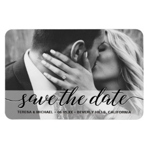 Imán Personalizado de fotografía de compromiso de guión