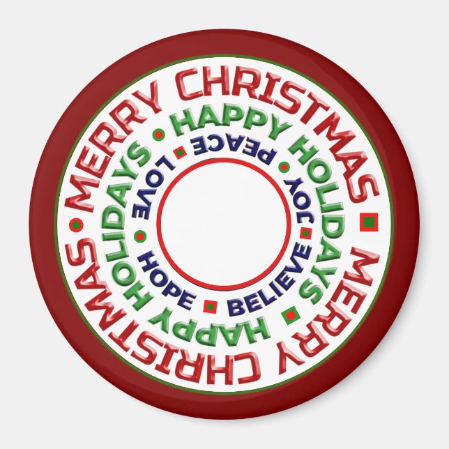 Imán Personalizado de fotografía de la familia Abuela A (Frente)