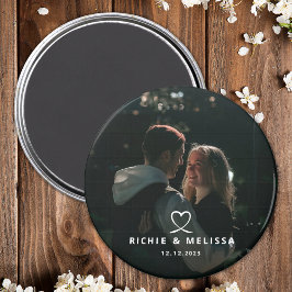 Imán Personalizado de fotografía de pareja elegante mod