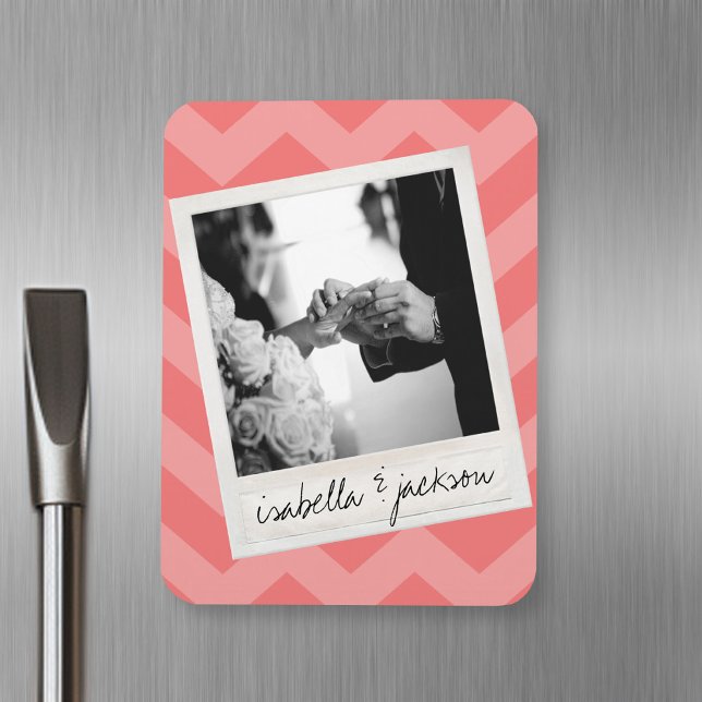 Imán Personalizado de fotograma retro fotográfico de In (Personalized fridge magnet with photos and text)