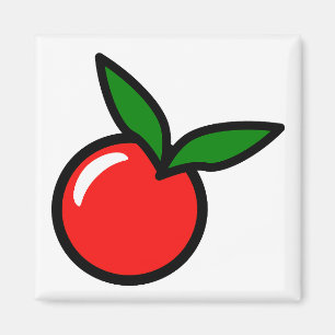 Imán Personalizado de fruta roja de cereza de Apple
