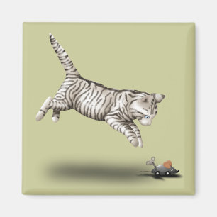 Imán Personalizado de gato y ratón