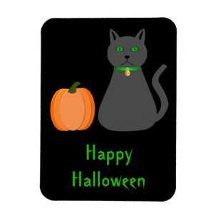Imán Personalizado de gatos y calabazas de Halloween