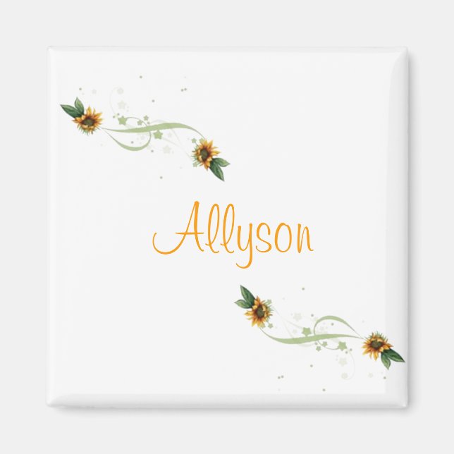 Imán personalizado de girasoles (Frente)