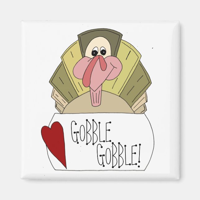 Imán Personalizado de Gobble Turquía (Frente)