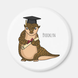 Imán Personalizado de graduación de pangolin lindo