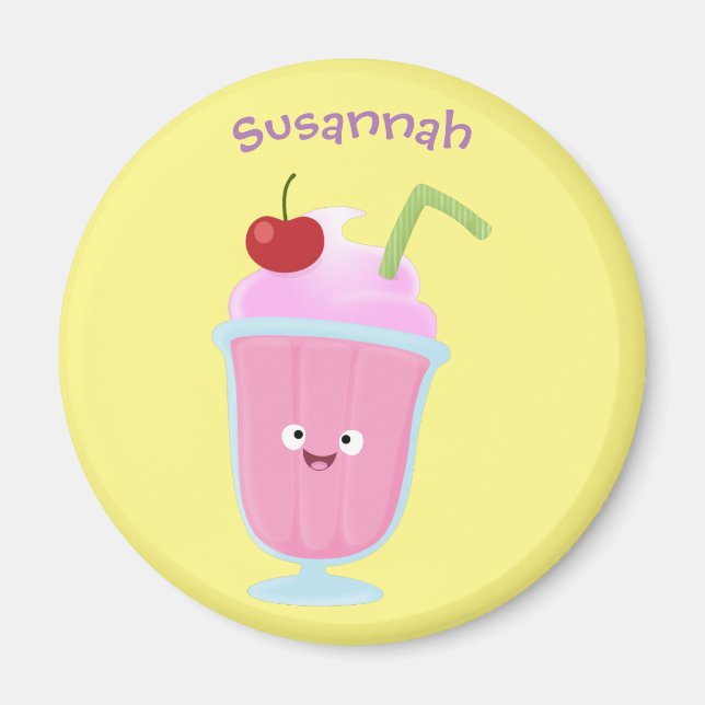 Imán Personalizado de helados de fresa de fresa (Frente)