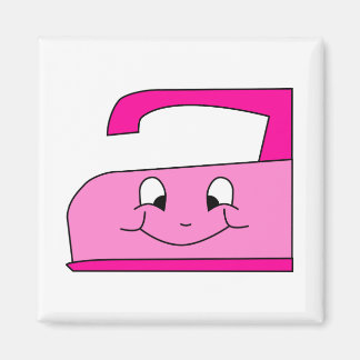 Imán Personalizado de hierro rosa. En blanco.