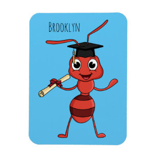 Imán Personalizado de hormiga roja feliz
