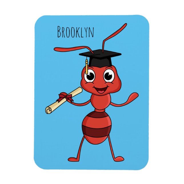 Imán Personalizado de hormiga roja feliz (Vertical)
