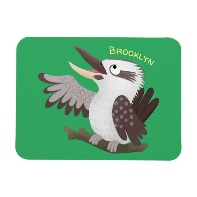 Imán Personalizado de kookaburra gracioso (Horizontal)