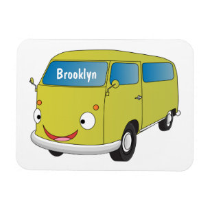 Imán Personalizado de la camioneta verde lima clásica