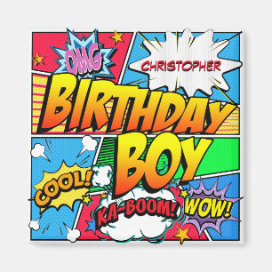 Imán Personalizado de la fiesta de cumpleaños del cóm