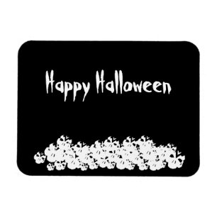 Imán Personalizado de la pila de cráneos blancos negros