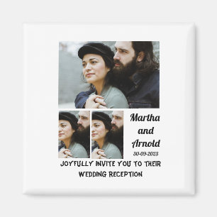 Imán Personalizado de la recepción de bodas 3 Collage d