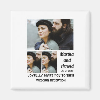 Imán Personalizado de la recepción de bodas 3 Collage d