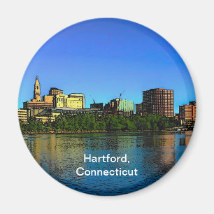 Imán Personalizado de línea aérea de Hartford Connectic