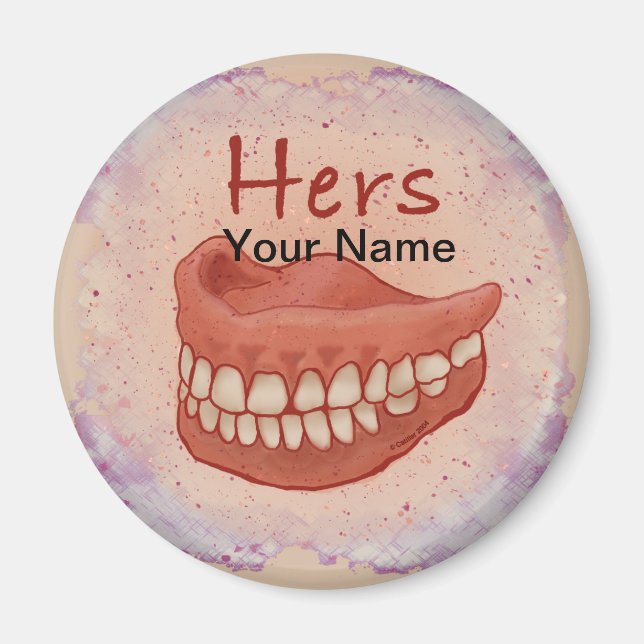 Imán Personalizado de los dientes falsos de la abuela (Frente)