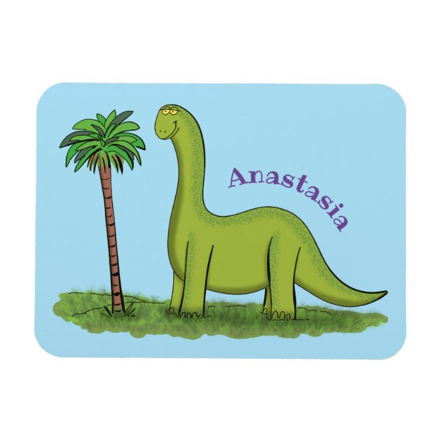 Imán Personalizado de los dinosaurios de brontosauro ve (Horizontal)