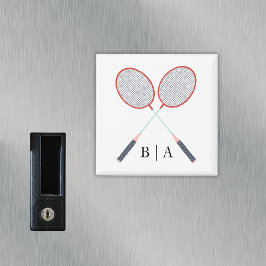 Imán Personalizado de los raquetas de Badminton Monogra