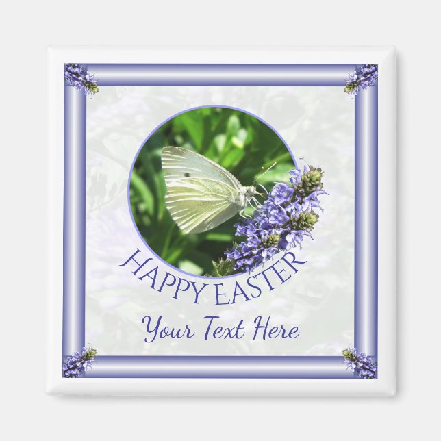 Imán Personalizado de mariposa de Pascua (Frente)