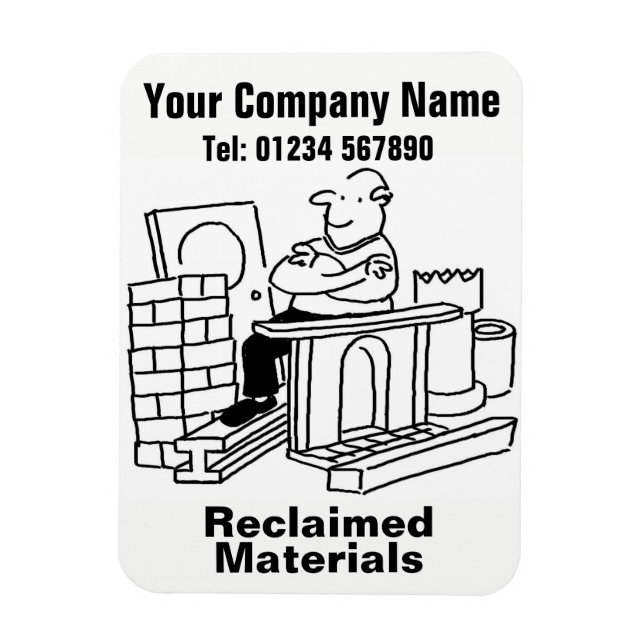 Imán Personalizado de Materiales Recuperados. Promoción (Vertical)