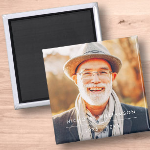 Imán Personalizado de memoria simple y moderna