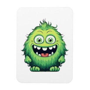 Imán Personalizado de Monstruo Verde Sonriente