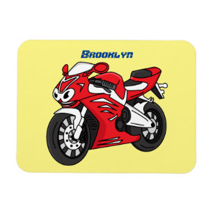 Imán Personalizado de motocicleta roja